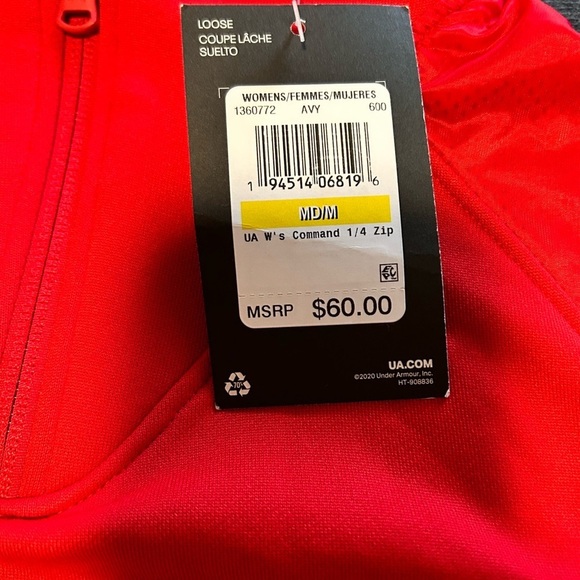 NWT Under Armour Women’s sz Medium quarter zip pullover sweater - Picture 4 of 9